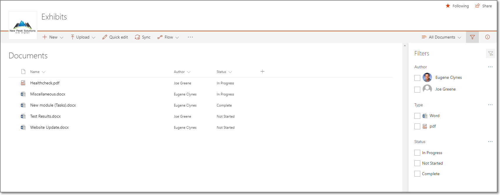 SharePoint Filters Pane